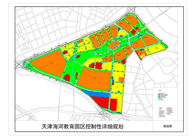 海河教育园区位于天津市中心城区与滨海新区之间,海河中游南岸,定位为