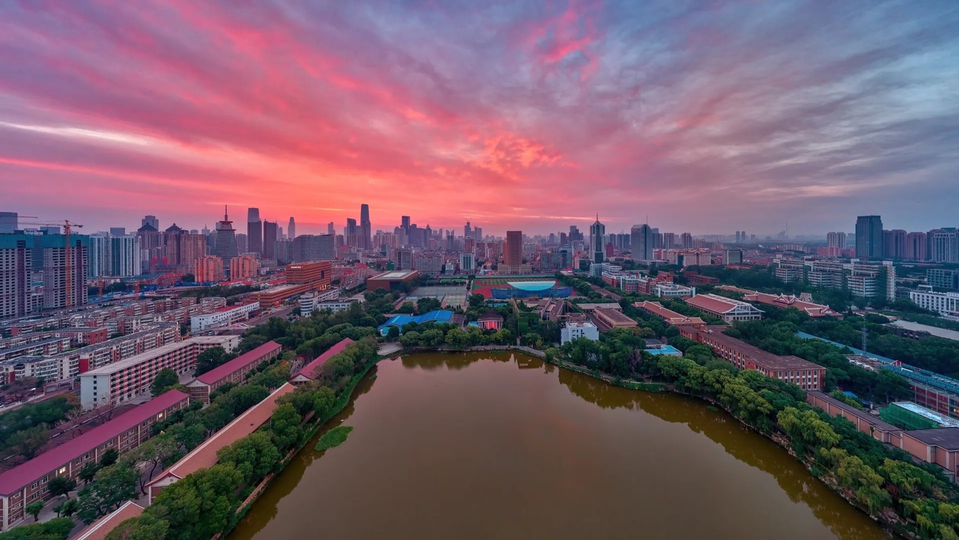 航拍天大天津大学卫津路校区航拍高清全景图