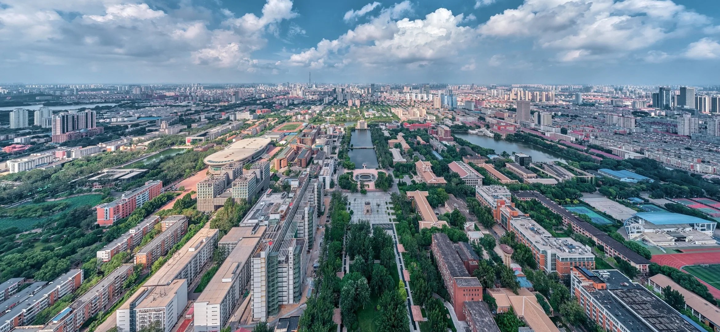 航拍天大天津大学卫津路校区航拍高清全景图