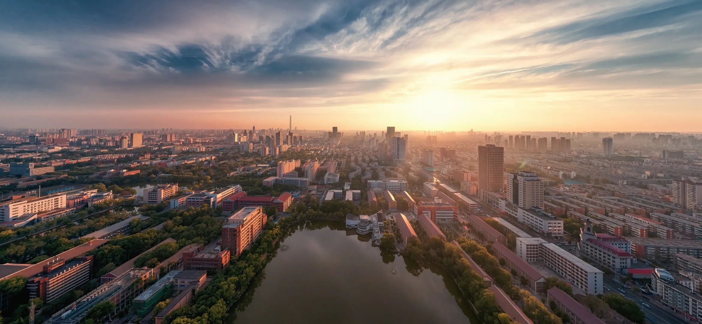 航拍天大天津大学卫津路校区航拍高清全景图