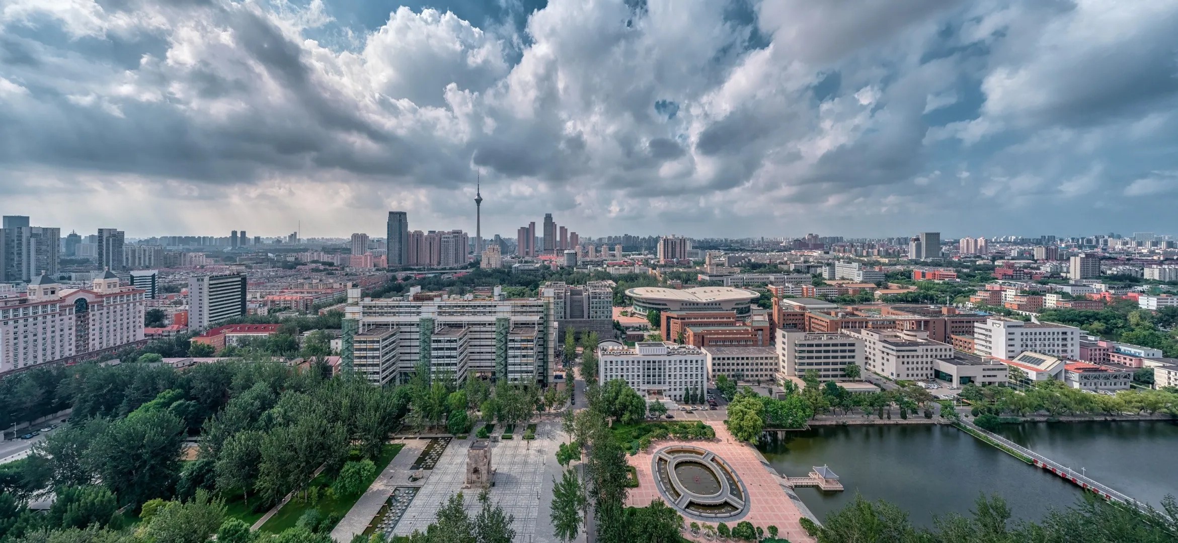 航拍天大天津大学卫津路校区航拍高清全景图