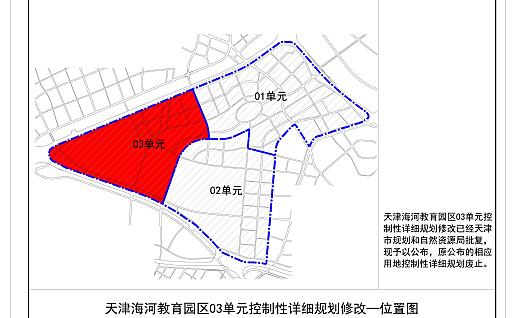 天津海河教育园区03单元控制性详细规划修改公布